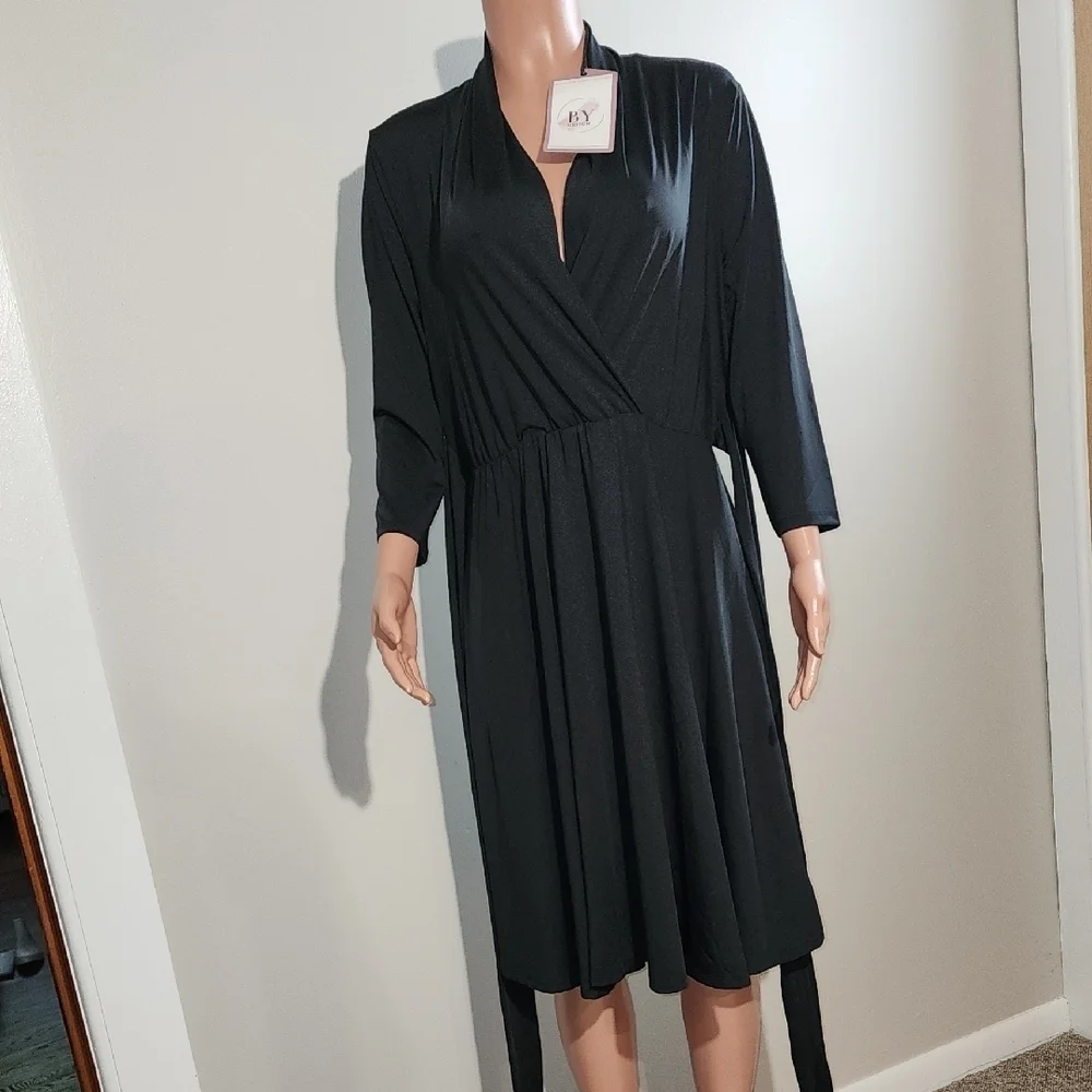 Chic Black Long Sleeve Dress - Picture 9 of 9